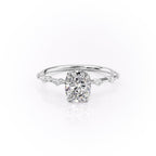 2.0 CT Elongated Cushion Moissanite Dainty Style Engagement Ring
