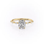 2.0 CT Elongated Cushion Moissanite Dainty Style Engagement Ring