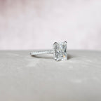 3.50 CT Radiant Moissanite Pave Setting Engagement Ring