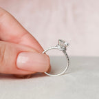 2.0 CT Round Moissanite Pave Engagement Ring
