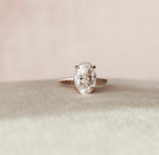 3.50 CT Oval Cut Moissanite Pave Setting Engagement Ring