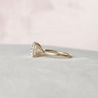 5.0 CT Round Moissanite Solitaire Hidden Halo Setting Engagement Ring