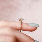 1.50 CT Radiant Moissanite Dainty Style Engagement Ring