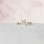 1.50 CT Radiant Moissanite Dainty Style Engagement Ring