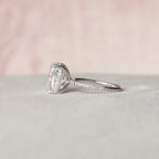 6.0 CT Elongated Cushion Moissanite Pave Setting Engagement Ring