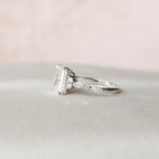 3.50 CT Radiant Cut Moissanite Cluster Engagement Ring