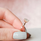 1.50 CT Radiant Moissanite Dainty Style Engagement Ring