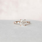 1.50 CT Radiant Moissanite Dainty Style Engagement Ring