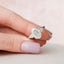 3.5 CT Oval Cut Moissanite Three Stones Engagement Ring