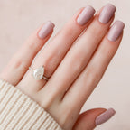 2.50 CT Pear Moissanite Pave Setting Engagement Ring