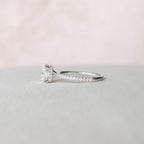 1.50 CT Cushion Cut Pave Moissanite Engagement Ring