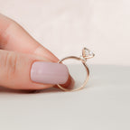 1.50 CT Round Cut Moissanite Hidden Halo Engagement Ring