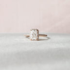 2.0 CT Radiant Cut Moissanite Halo Engagement Ring
