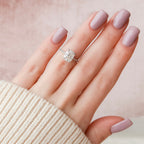 2.50 CT Elongated Cushion Moissanite000 Pave Setting Engagement Ring