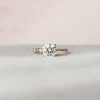 2.0 CT Cushion Moissanite Pave Style Engagement Ring