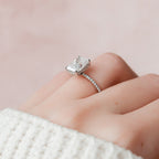 3.50 CT Radiant Cut Pave Moissanite Engagement Ring