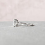4.0 CT Cushion Moissanite Pave Setting Engagement Ring