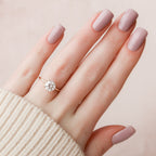 1.50 CT Round Cut Moissanite Hidden Halo Engagement Ring