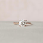 1.50 CT Round Cut Moissanite Hidden Halo Engagement Ring