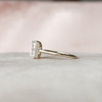4.0 CT Emerald Moissanite Hidden Halo Setting Engagement Ring