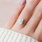 3.50 CT Radiant Cut Pave Moissanite Engagement Ring
