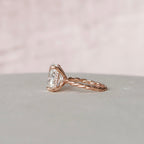 3.50 CT Oval Cut Moissanite Hidden Halo Engagement Ring