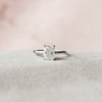 1.50 CT Radiant Cut Moissanite Hidden Halo Engagement Ring