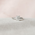 1.50 CT Radiant Cut Moissanite Hidden Halo Engagement Ring