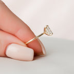 1.50 CT Radiant Cut Moissanite Hidden Halo Engagement Ring
