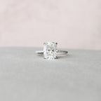 4.0 CT Cushion Moissanite Pave Setting Engagement Ring