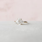 2.0 CT Oval Cut Three Stone Moissanite Engagement Ring