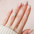 3.50 CT Radiant Moissanite Pave Setting Engagement Ring