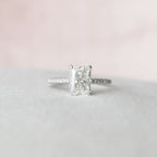 2.0 CT Radiant Moissanite Pave Engagement Ring