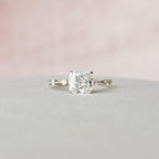 2.0 CT Cushion Moissanite Pave Style Engagement Ring