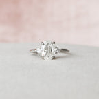 2.0 CT Oval Cut Three Stone Moissanite Engagement Ring