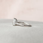 1.50 CT Pear Cut Moissanite Hidden Halo Engagement Ring