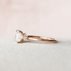 2.0 CT Cushion Cut Moissanite Hidden Halo Engagement Ring