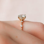 2.0 CT Round Moissanite Dainty Style Engagement Ring