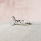 5.0 CT Emerald Cut Moissanite Pave Engagement Ring