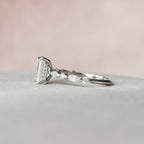 2.0 CT Emerald Moissanite Pave Setting Engagement Ring