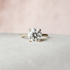 2.0 CT Round Moissanite Hidden Halo Setting Engagement Ring