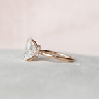 4.0 CT Oval Moissanite Hidden Halo Setting Engagement Ring