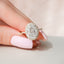 4.50 CT Oval Moissanite Halo Setting Engagement Ring