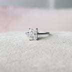 3.0 CT Radiant Moissanite Hidden Halo Setting Engagement Ring