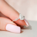 1.0 CT Pear Cut Twig Nature Inspired Moissanite Engagement Ring