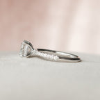 2.0 CT Round Moissanite Pave Setting Engagement Ring