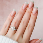 2.0 CT Oval Cut Three Stone Moissanite Engagement Ring