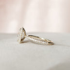 2.0 CT Radiant Cut Moissanite Halo Engagement Ring