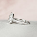 5.0 CT Pear Moissanite Pave Setting Engagement Ring