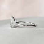 1.50CT Pear Cut Moissanite Hidden Halo Engagement Ring
